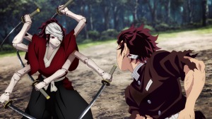 Haganezuka tenta matar Tanjiro após ele perder sua espada